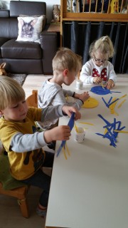 Een aantal knutselwerkjes die de kinderen de afgelopen periode hebben gemaakt