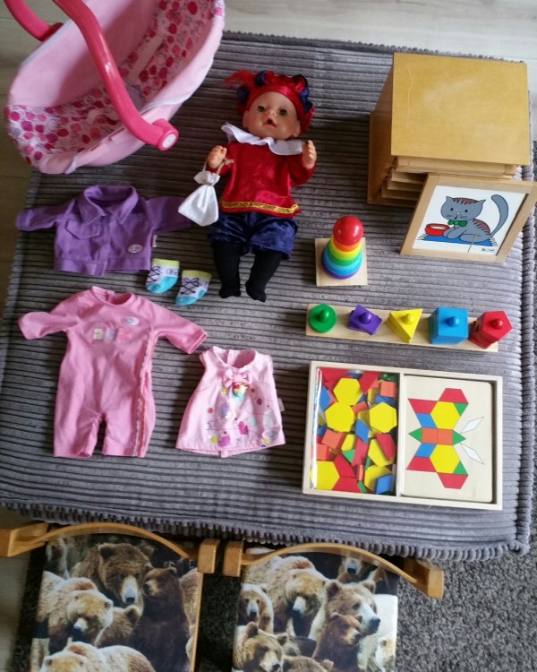 Nieuwe materialen waarmee de kinderen kunnen spelen