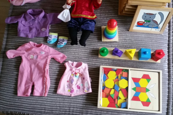 Nieuwe materialen waarmee de kinderen kunnen spelen